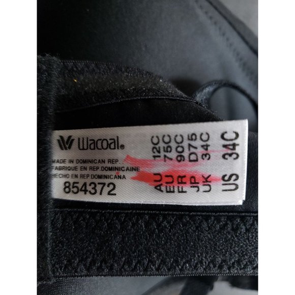 Wacoal Staying Power Strapless Bra Size 34C Black Wirefree - Picture 5 of 6
